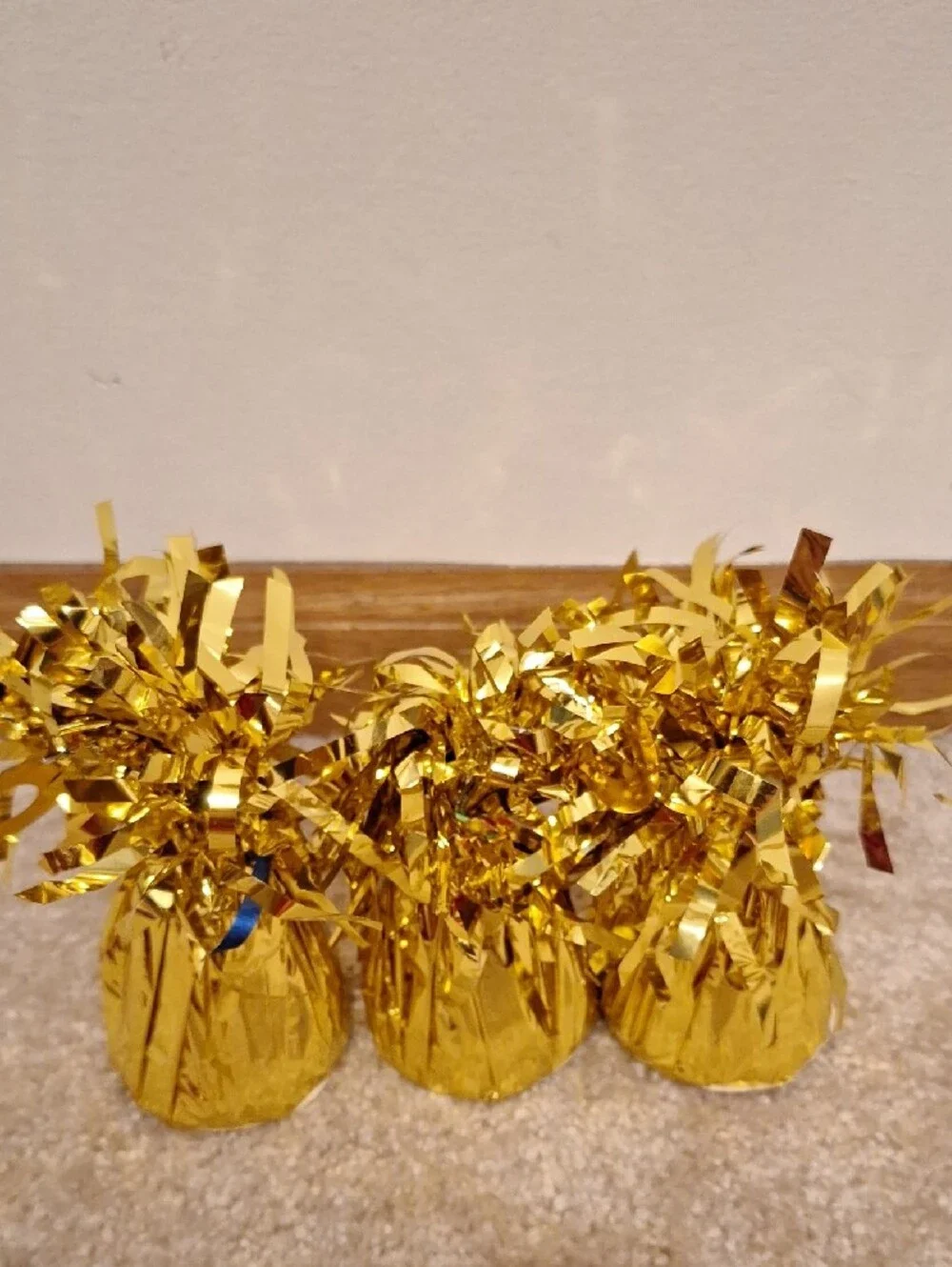 Metallic Pom-Pom Balloon Weights (Set of 6)